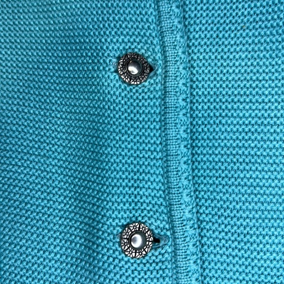 Geiger of Austria blue knit button down cardigan S - Picture 5 of 13